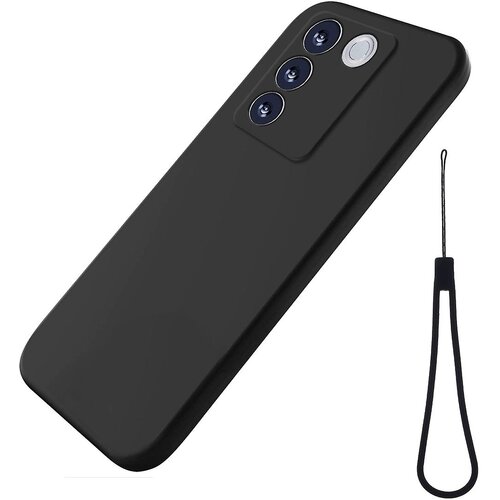 INORCO Za vivo V27e 4G/S16e 5G telefonska torbica proti praskam tekoči silikonski mehki ovitek s trakom, (22036070) Slike