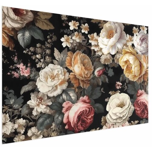  Plakat Colorful Flowers on a Black Background 30x21 Cijene