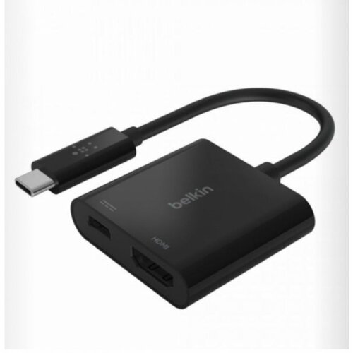 Belkin usb-c to hdmi + charge adapter - black (60W pd) - black Slike