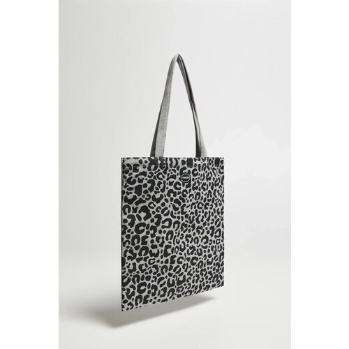 Marisse Gray Animal Print Shopper Bag Cene