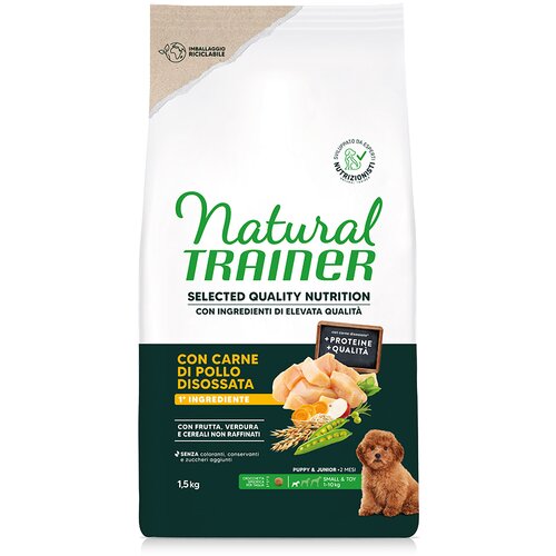 Natural trainer Selected Quality Nutrition Puppy Small & Toy s piletinom - 1,5 kg Cijene