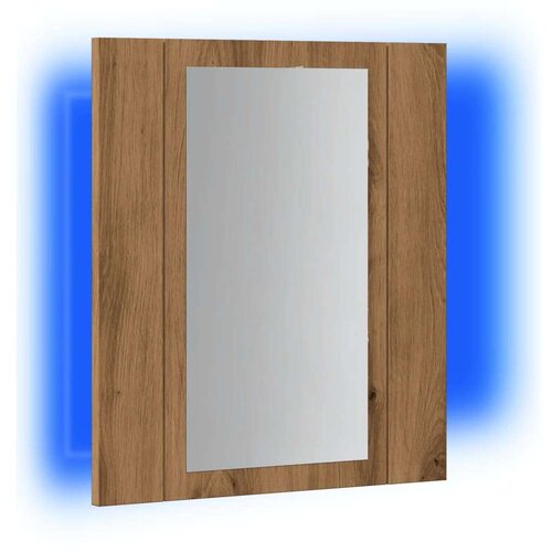 VidaXL LED kupaonski ormarić s ogledalom boja hrasta 40x12x45cm drveni Slike