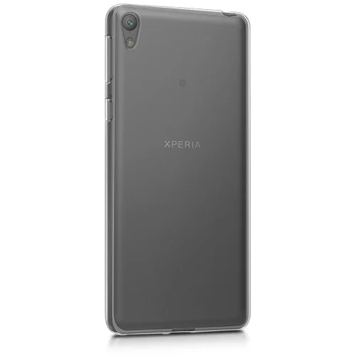 Ultra tanek silikonski ovitek za Sony Xperia E5 - prozorno črn