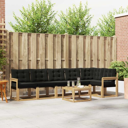  Set vanjskih sofa 7 kom. Bijela i crna Cijene