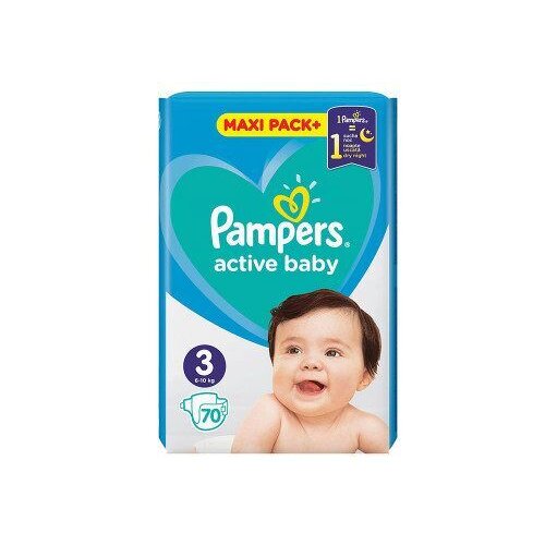 Pampers Pelene Active Baby 3, 5-9 kg, 70/1 Slike