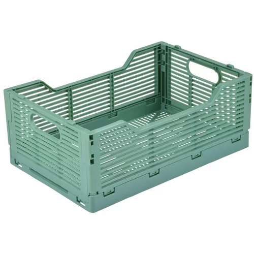 Homéa Svetlo zelena plastična škatla za shranjevanje 30x20x11.5 cm –