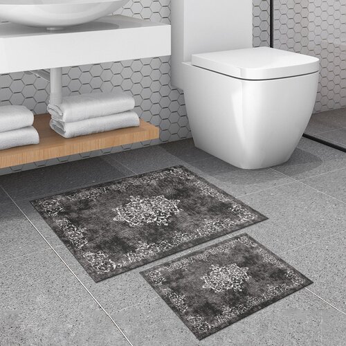 Hanah home Set od 2 kupaonska tepiha siva Cijene