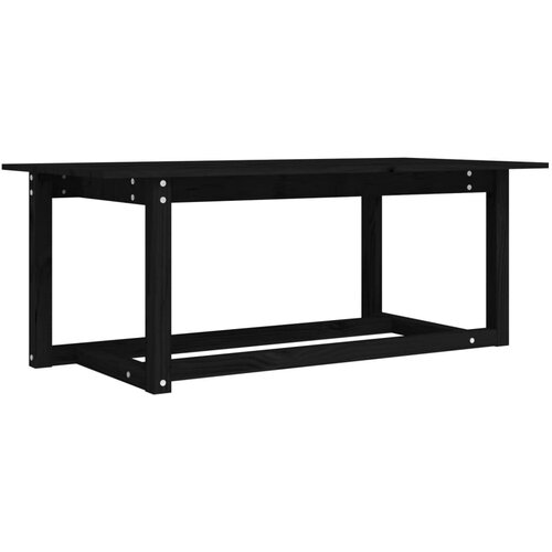  Stolić za kavu crni 110 x 55 x 45 cm od masivne borovine Slike