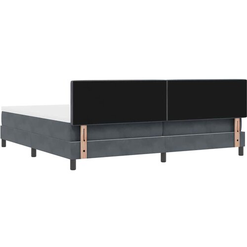  LED Box Spring Krevet s madracem Tamno siva 200 x 200 cm Bar&amp;scaron;un Slike