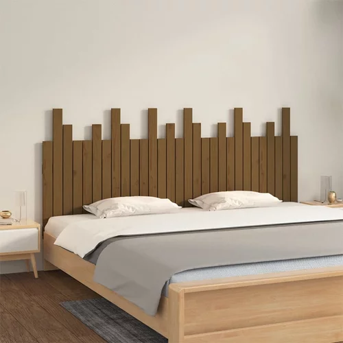 Uzglavlje za krevet boja meda 185x3x80 cm masivna borovina