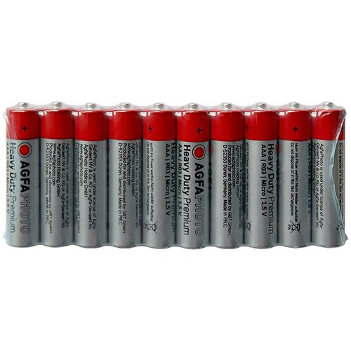 Agfa Baterija Heavy Duty (mikro AAA, cink-ogljikova, 1,5 V, 10 kosov) Slike
