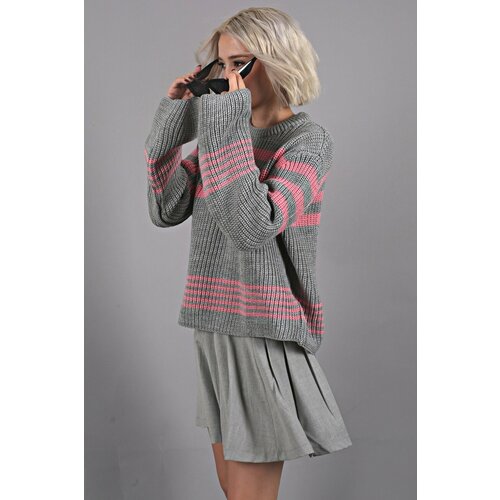 Madmext Sweater - Gray - Regular fit Slike