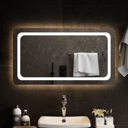  LED kupaonsko ogledalo 90x50 cm Slike