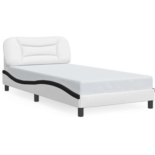 VidaXL okvir za krevet s uzglavljem bijelo-crni 100x200cm umjetna koža Slike