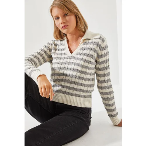 Bianco Lucci Hair Polo Neck Sweater