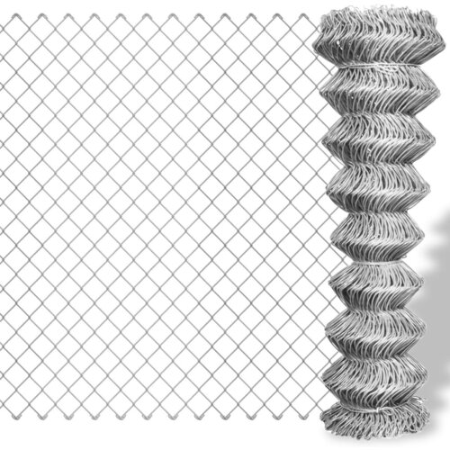 vidaXL Mrežna ograja pocinkano jeklo 15x1,25 m srebrna, (20766140) Cene