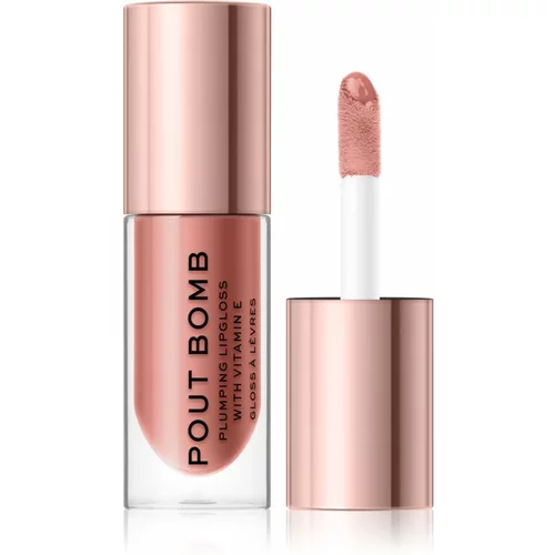 Makeup Revolution Pout Bomb sijaj za ustnice za večji volumen z visokim sijajem odtenek Doll 4.6 ml