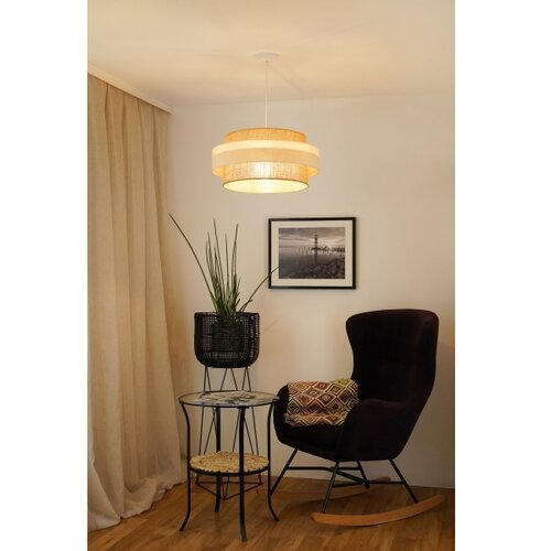  Brilagi - Visilica na sajli SPACE LIGHT 1xE27/15W/230V prečnik 50 cm bež/krem Slike