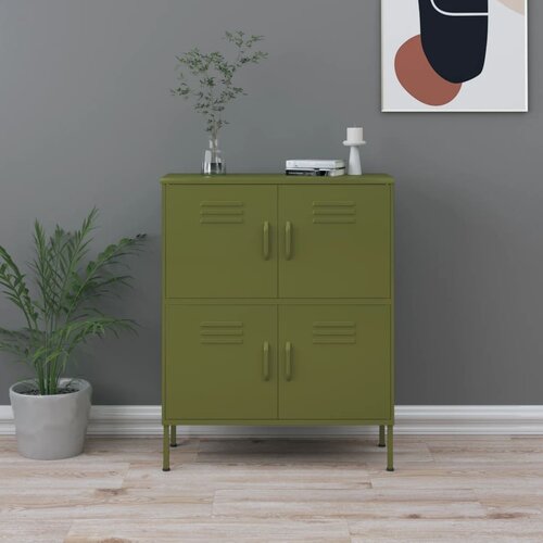vidaXL Omara za shranjevanje olivno zelena 80x35x101,5 cm jeklo Cene