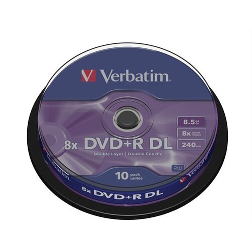 Verbatim DVD+R Disk 8,5 GB, 8x,dual layer Disk &amp;quot;Double Layer&amp;quot;, 10kom Slike