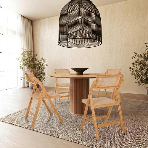 Gardenson Zložljiv Stol Tudela Bamboo, Rjava Slike