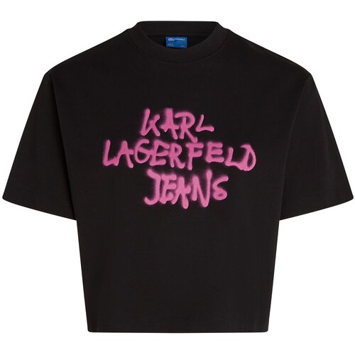 Karl Lagerfeld jeans Majica fuksija / črna Cene