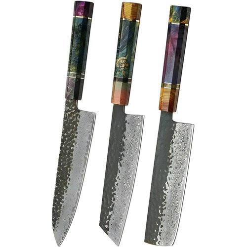  Set damašćanskih kuhinjskih noževa SE-37549 - Višebojni KP37549 Cene