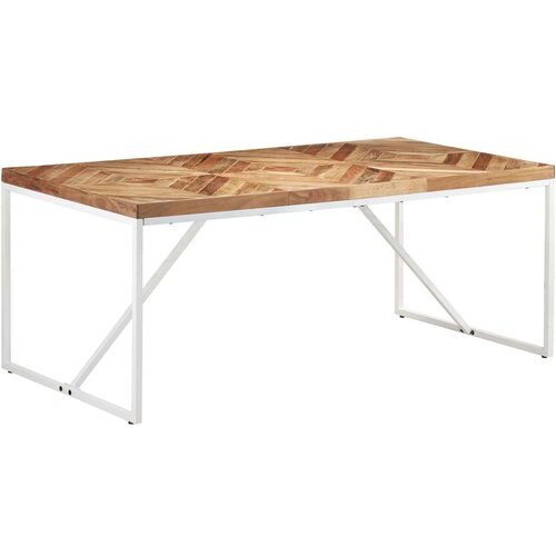  Blagovaonski stol 180 x 90 x 76 cm masivno drvo bagrema i manga Cijene