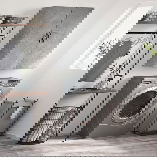 vidaXL Zidni ormarić siva boja betona 69 5x34x90 cm konstruirano drvo Cijene