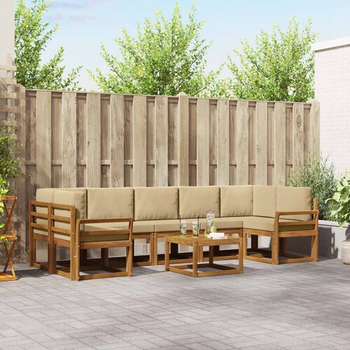  Set vanjskih sofa 8 kom. Prirodna i bež Cene