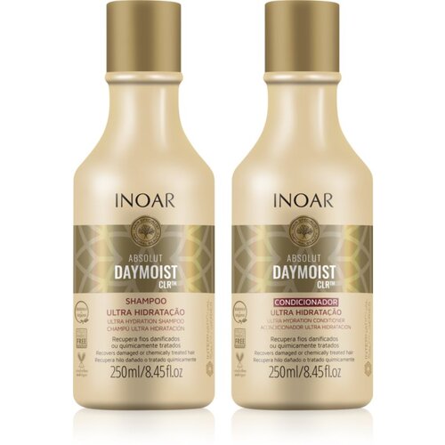 INOAR Absolut Daymoist CLR&amp;trade; set za suhe in barvane lase 2x250 ml Slike