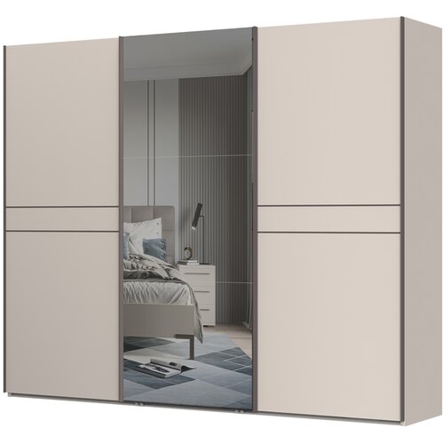 Jela Jagodina klizni plakar sa ogledalom PK281-OG/OP - Kolekcija Opera - Kašmir mat lak/Kašmir mat lak - 272x224x61cm Cene