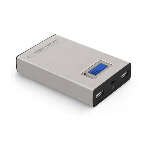 Powerbank ESPERANZA KINETIC, 8400mAh, SILVER, LED Flashlight, LCD Screen, EMP108S Cene