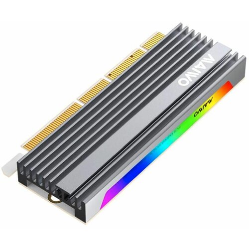 Maiwo adapter M.2 NVMe na PCI-Express RGB Alu heatsink, KT058 Slike
