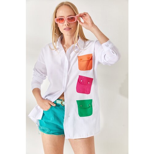 Olalook Shirt - Wei&amp;szlig; - Oversize Slike