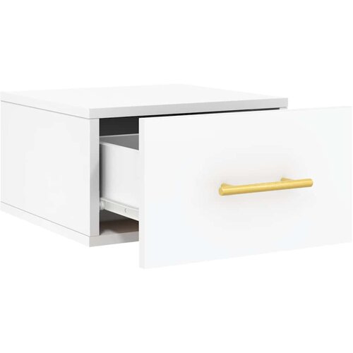  Zidni noćni ormarići 2 kom bijeli 35 x 35 x 20 cm Slike
