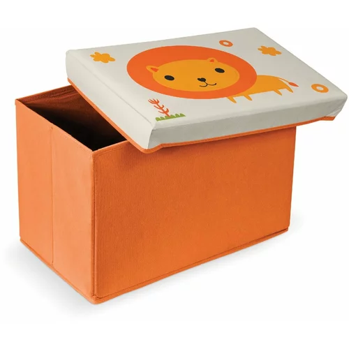 Domopak Oranžen tabure s prostorom shranjevanje Lion