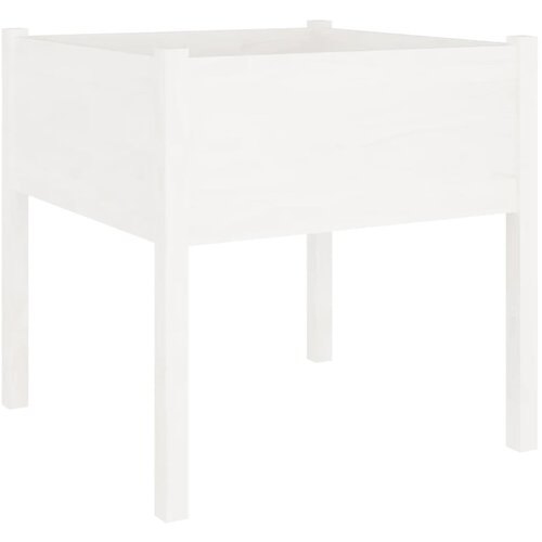 Maison Chic Vrtno cvetlično korito - Cvetlični Lonec belo 70x70x70 cm trdna borovina, (21788763) Slike
