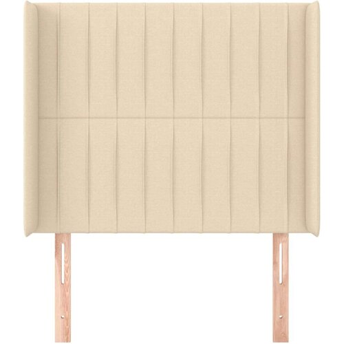  Uzglavlje s u&amp;scaron;ima krem 103x16x118/128 cm od tkanine Slike