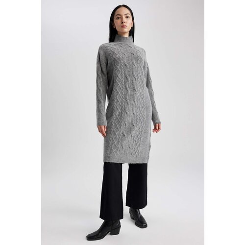 Defacto Regular Fit Long Sleeve Trico Dress Slike