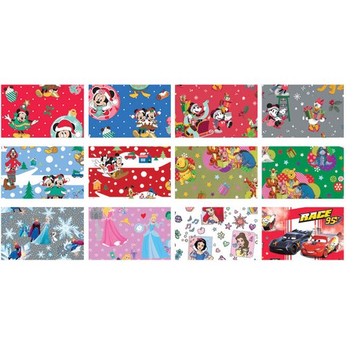  OKRASNI PAPIR ROLA 70X200CM WALT DISNEY NOVOLETNI REX-SAUL SADOCH W33J1NAT Slike