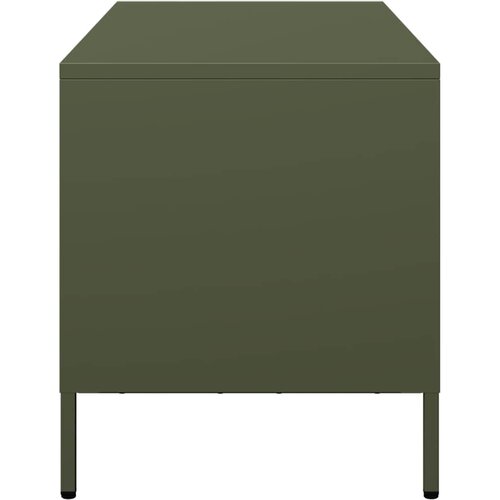  TV ormarić maslinastozeleni 101,5 x 39 x 43,5 cm čelični Zelena Slike