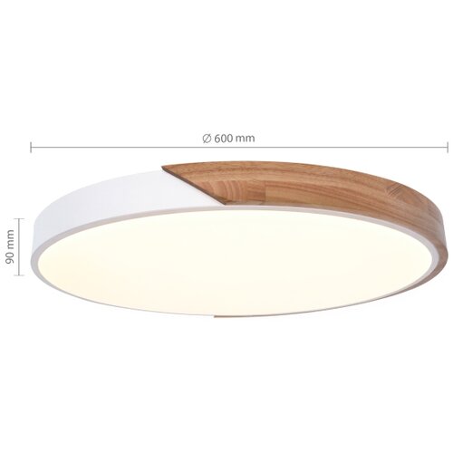  Brilagi - LED prigu&amp;scaron;iva svetiljka PILANA LED/60W/230V hrast/bela prečnik 60 cm + daljinski upravljač Slike