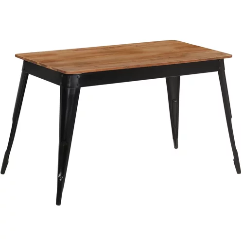  Blagovaonski stol od masivnog drva bagrema i čelika 120x60x76 cm