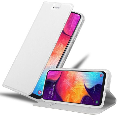 Cadorabo Samsung Galaxy A50 4G/A50s/A30s v klasično srebrno - Za&scaron;čitni ovitek z magnetnim zapiranjem, stoječo funkcijo in režo za kartice, (20552355) Cene