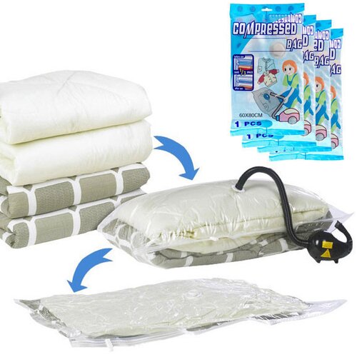Timeless Tools 12-pack vakuumske shranjevalne vrečke za varčevanje s prostorom pri shranjevanju oblačil, (5000401661) Slike