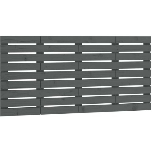  Stensko posteljno vzglavje sivo 141x3x63 cm trdna borovina, (20736349) Slike
