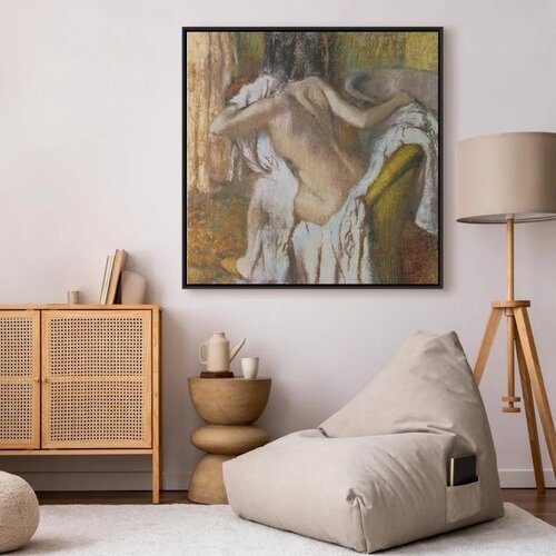  Slika - Edgar Degas &amp;ndash; Woman drying herself 40x40 U crnom drvenom okviru Slike