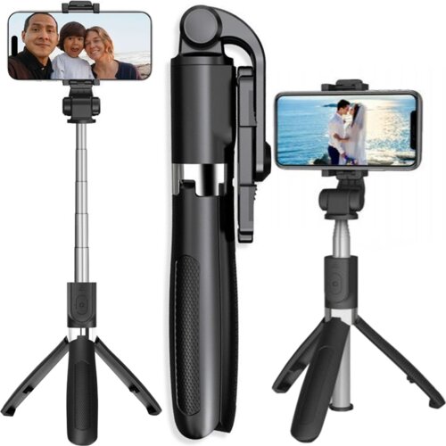 TECH-PROTECT L01S SELFIE STICK STATIV BLUETOOTH STATIV ZA TELEFON ČRN, (22007551) Cene