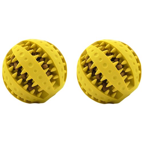INF Set 2 žvečljivih gumijastih kroglic za pse, premer 7cm Yellow, (5000215056) Cene